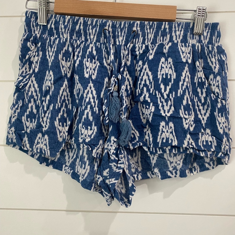 Staccato High Waist Blue and White Women's Shorts